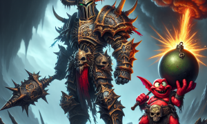 Warhammer Embergard Red Gobbo Character Illustration for Gaming